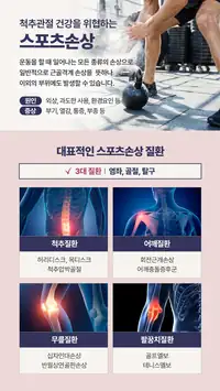 은평연세병원 스포츠손상 3대 질환 인포그래픽