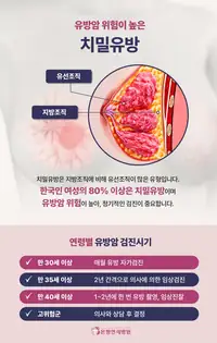 은평연세병원 치밀유방과 유방암 검진 인포그래픽