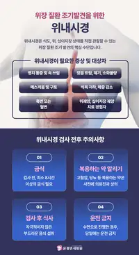은평연세병원 위내시경 검사 안내 인포그래픽