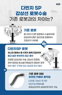 민병원 다빈치 SP 로봇과 기존 로봇 비교 안내 콘텐츠